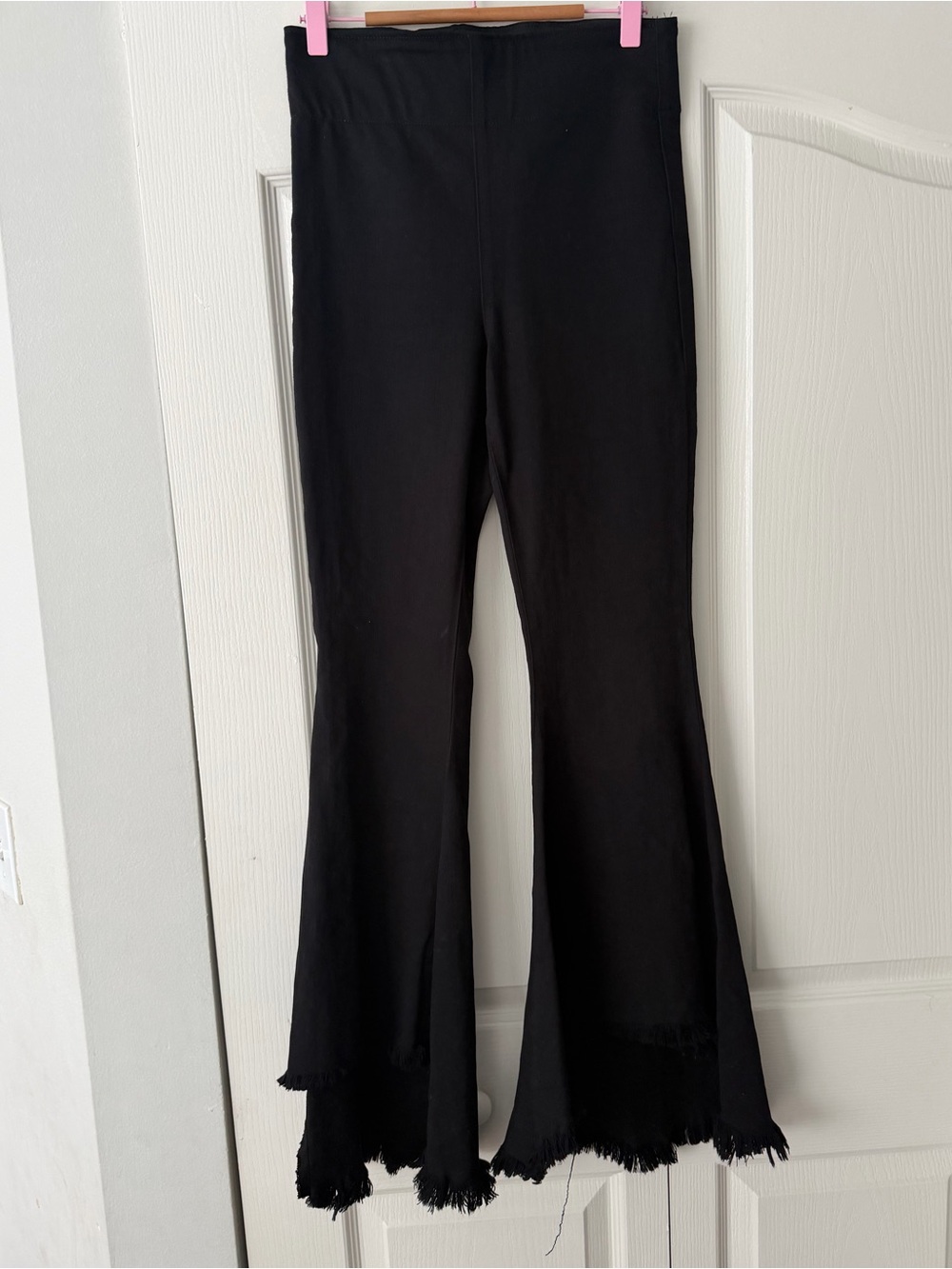 Show Me Your MuMu Black Boot Cut Fringe Hem Pants
